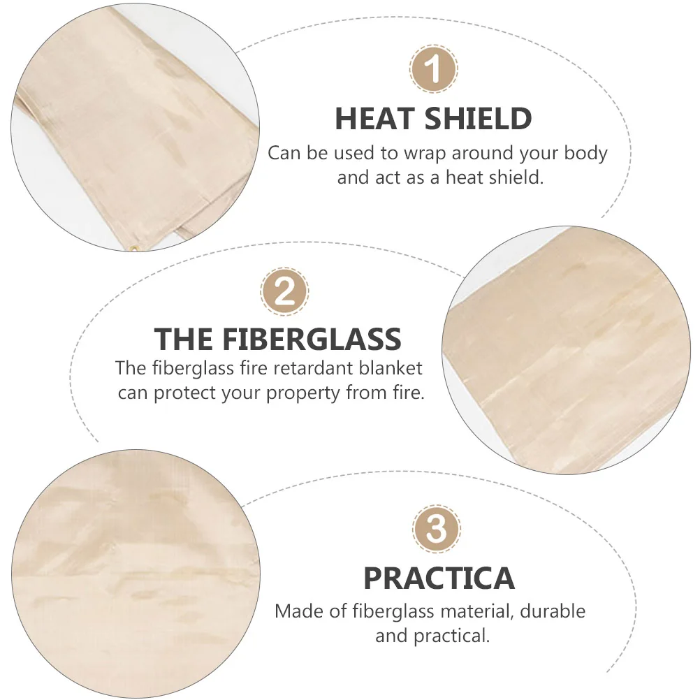 

Fiberglass Fire Retardant Blanket Camping Mountain Hiking Protective Blankets Safety Emergency Supplies Extinguish Tidy Heat