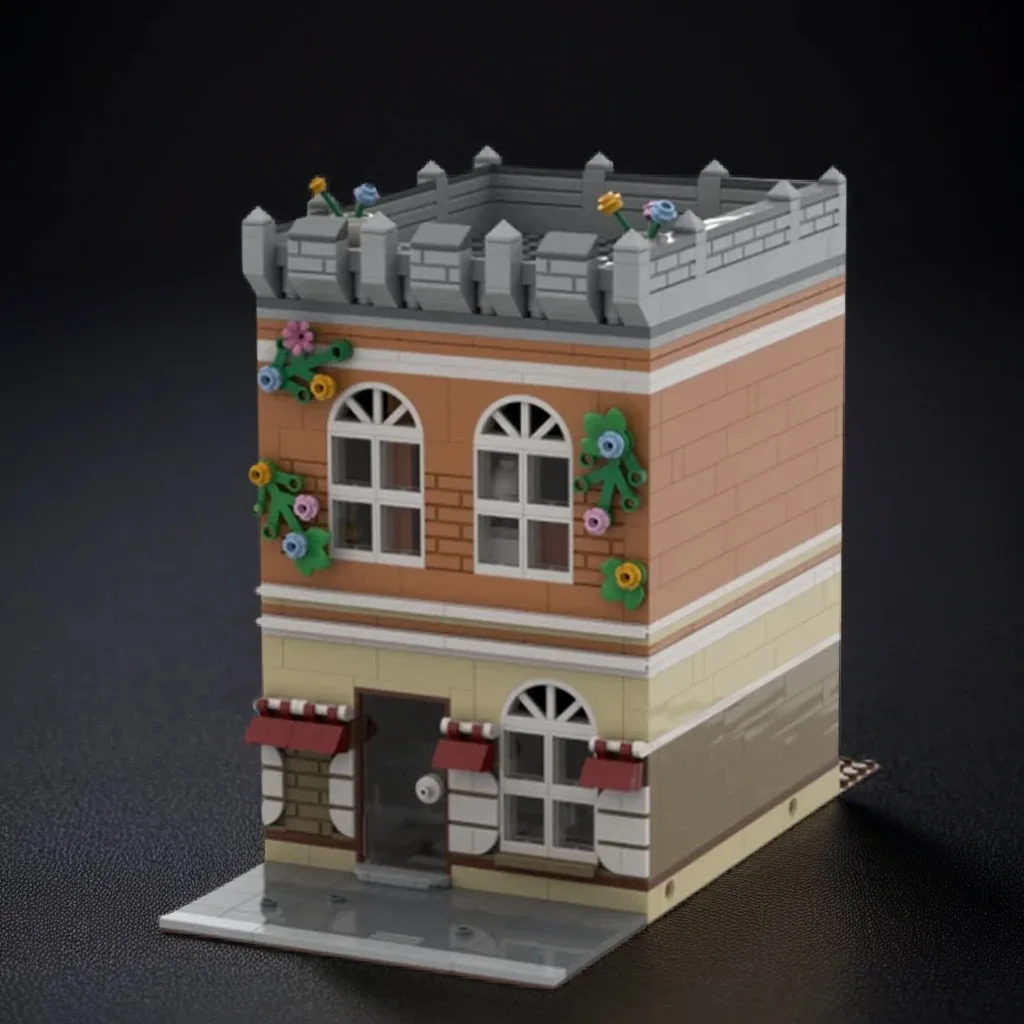 

843 шт. MOC Мясник Магазин + Квартира Модульные Строительные Блоки Образовательные Рождественские Игрушки Подарок Кирпич Дети День Рождения