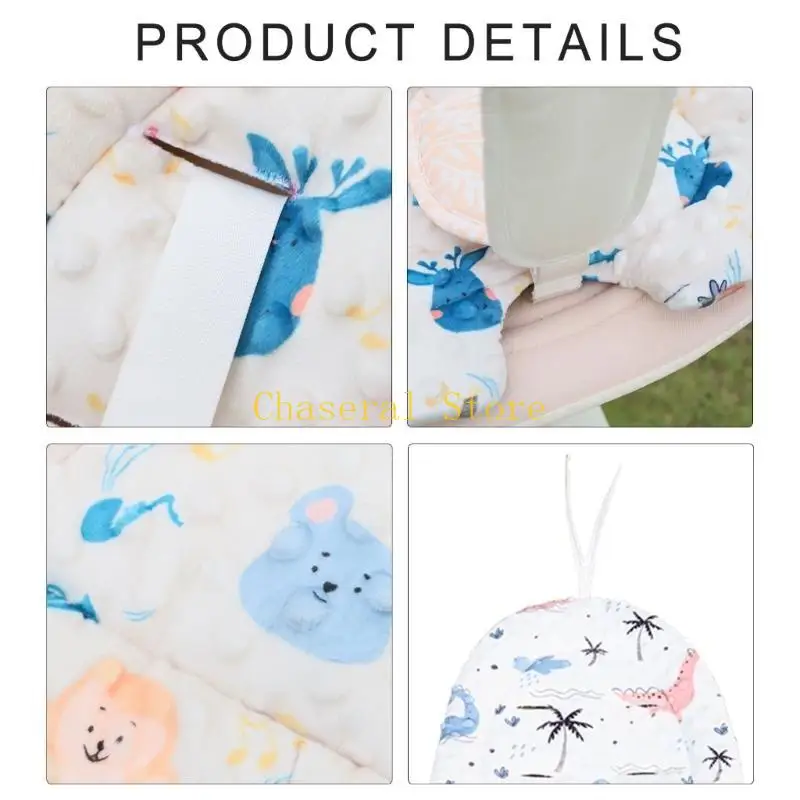 E7CE asientos para automóviles suaves para automóvil almohada reversible recién nacidos suave para comodidad viaje