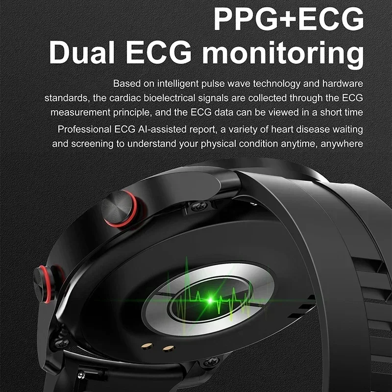 Xiaomi ECG + PPG بلوتوث دعوة ساعة ذكية الرجال الليزر الصحة ضغط الدم اللياقة البدنية الساعات الرياضية الرياضية مقاوم للماء Smartwatch + صندوق