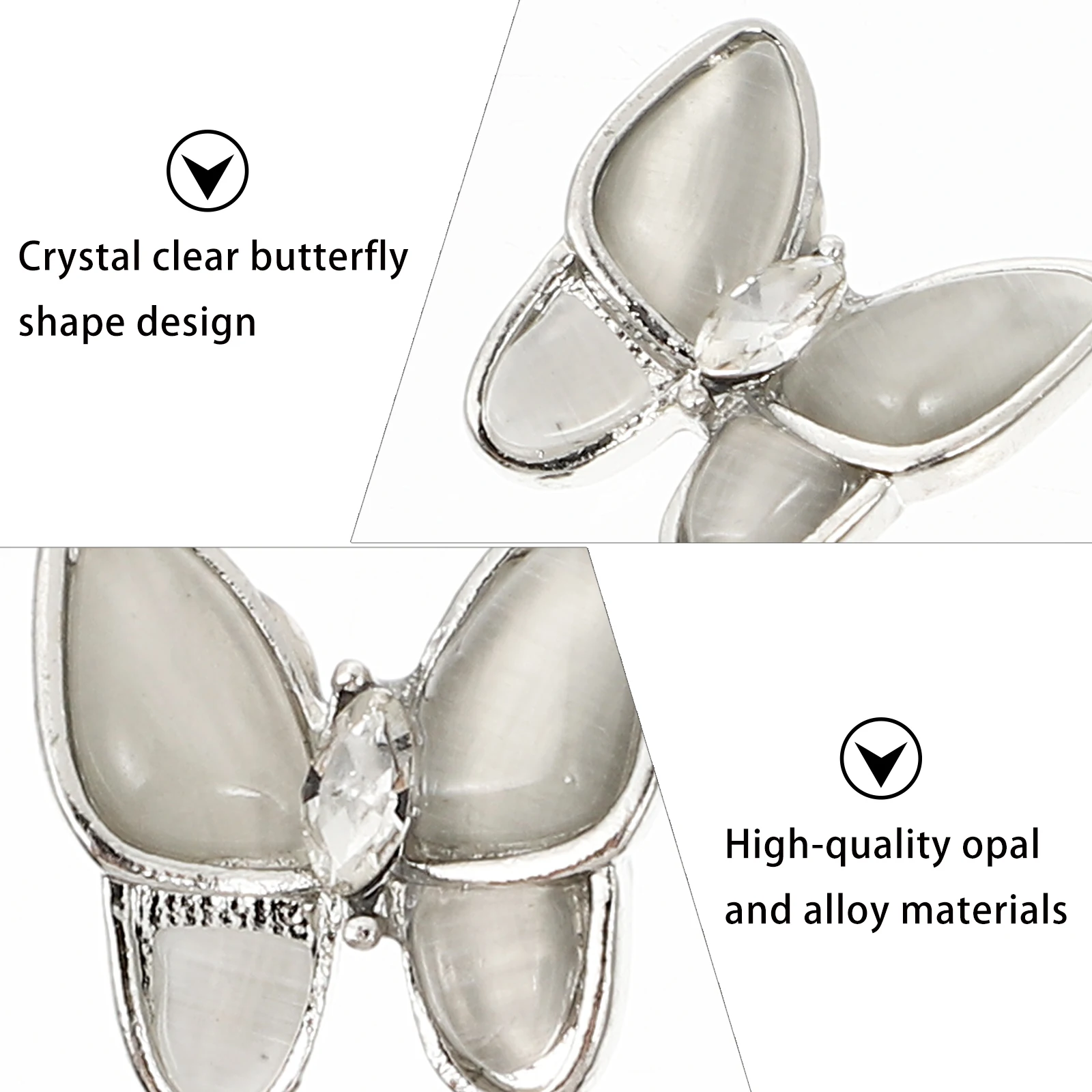 

1set Butterfly Zircon Nail Art Charms Glitter Opal Manicure Decals Diy Nail Studs Decorations Mobile Phone Cover Accessories For