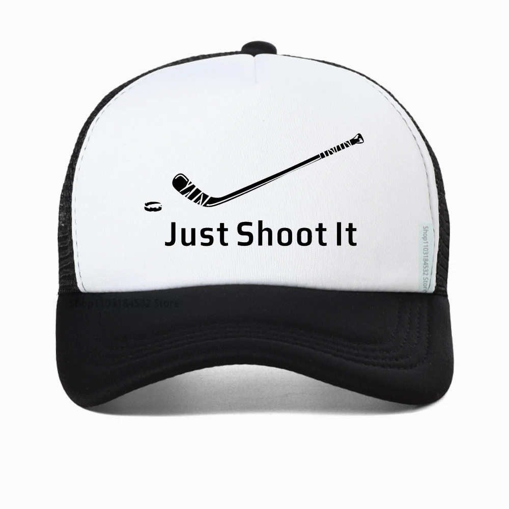 

Funny Eat Sleep Hockey Repeat Christmas baseball cap just shoot it Graphic Streetwear sun hat fasion adjustable snapback hat