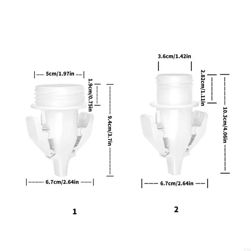 97BE Practical Adapter Versatile Breastmilk Storage Bag Adapters Plastic for Spectra