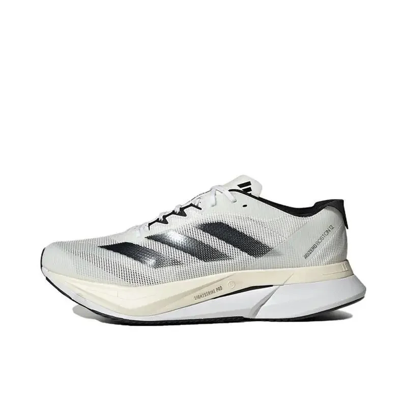 Adidas Adizero Boston 12 Men Comfortable Lightweight and Durable Marathon Running Shoes Sneakers Gary Orange and Black