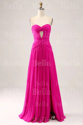 Imagen 2 del producto Bella-Vestidos De graduación De gasa sin tirantes, vestido De novia De sirena, elegante, sin mangas, personalizado, con abertura lateral, 2024