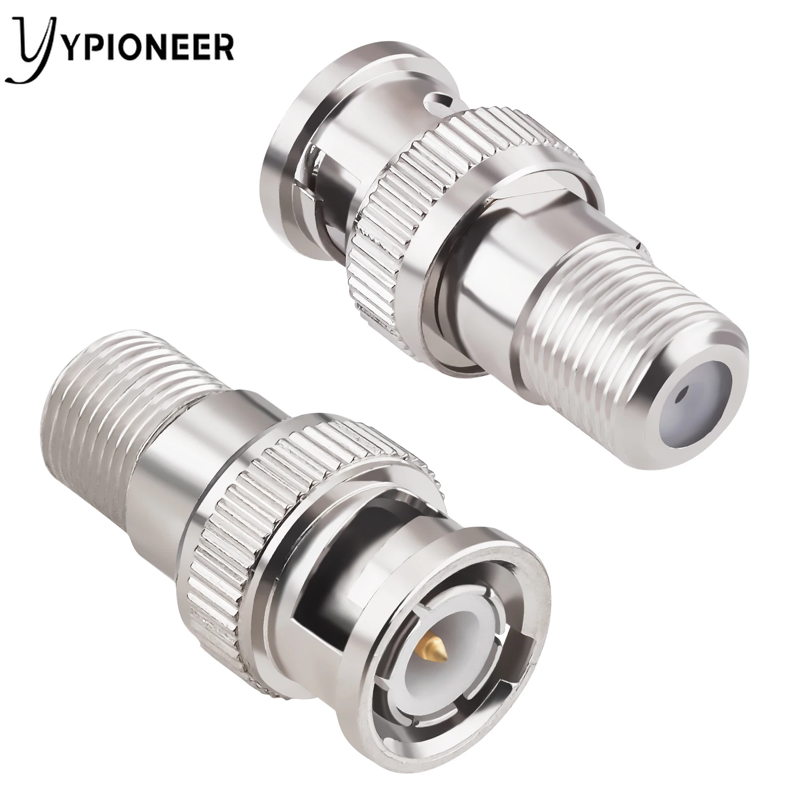 YPioneer C20122 1 Pack F to BNC Connector BNC Male to F Female RF Coax Coaxial 75 Ohm RG6 RG59 Connector Coupler Converter