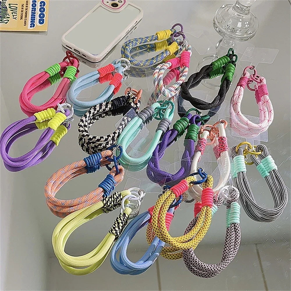 Cute Candy Colors Phone Chain Cellphone Short Straps Anti-lost Lanyard Chain Jewelry Phone Wrist Straps Hanging Rope Accessories