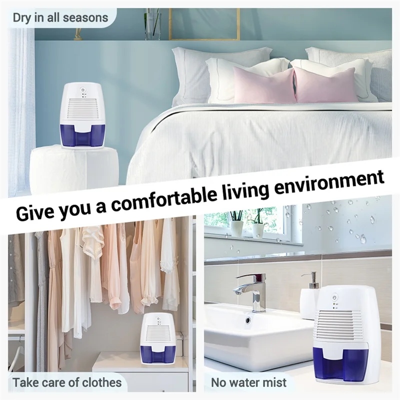 500MLPortable Dehumidifier Mute Moisture Absorbers Air Dryer for Home Room Office Kitchen Deodorizer Air Dryer EU Plug