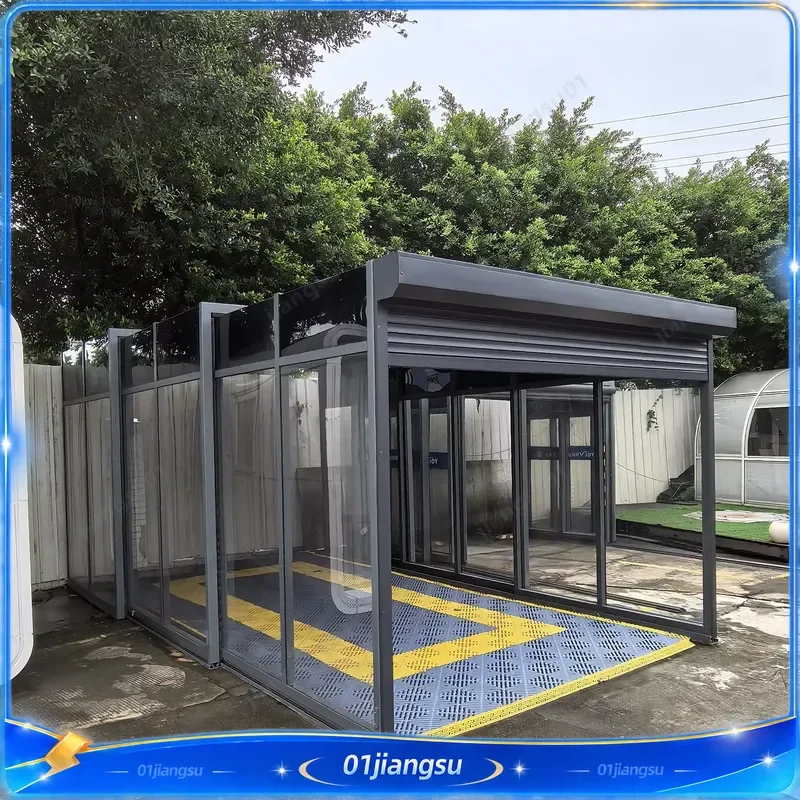 Retractable Carport Outdoor Waterproof Sunshade Canopy Windproof Car Tent Garage Shelter UV Protection Parking Cover Awning