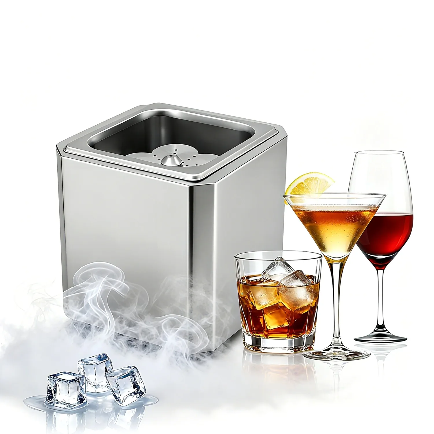 Froster rápido para tazas de hielo Cilindro de CO2 a presión para operar Acero inoxidable pesado
