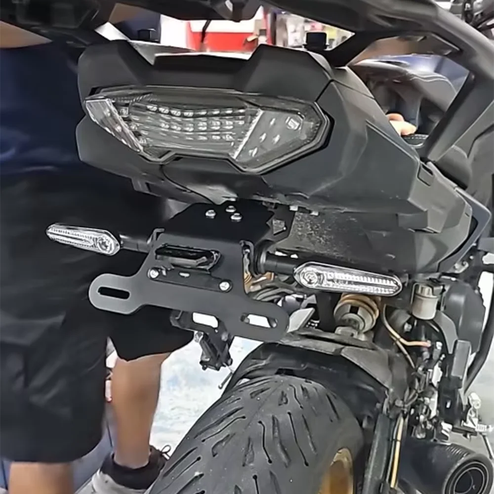 لياماها MT09 MT-09 الراسم 900 9 GT 9GT 900GT FJ09 دراجة نارية لوحة ترخيص حامل قوس الذيل مرتب الحاجز مزيل ضوء #2