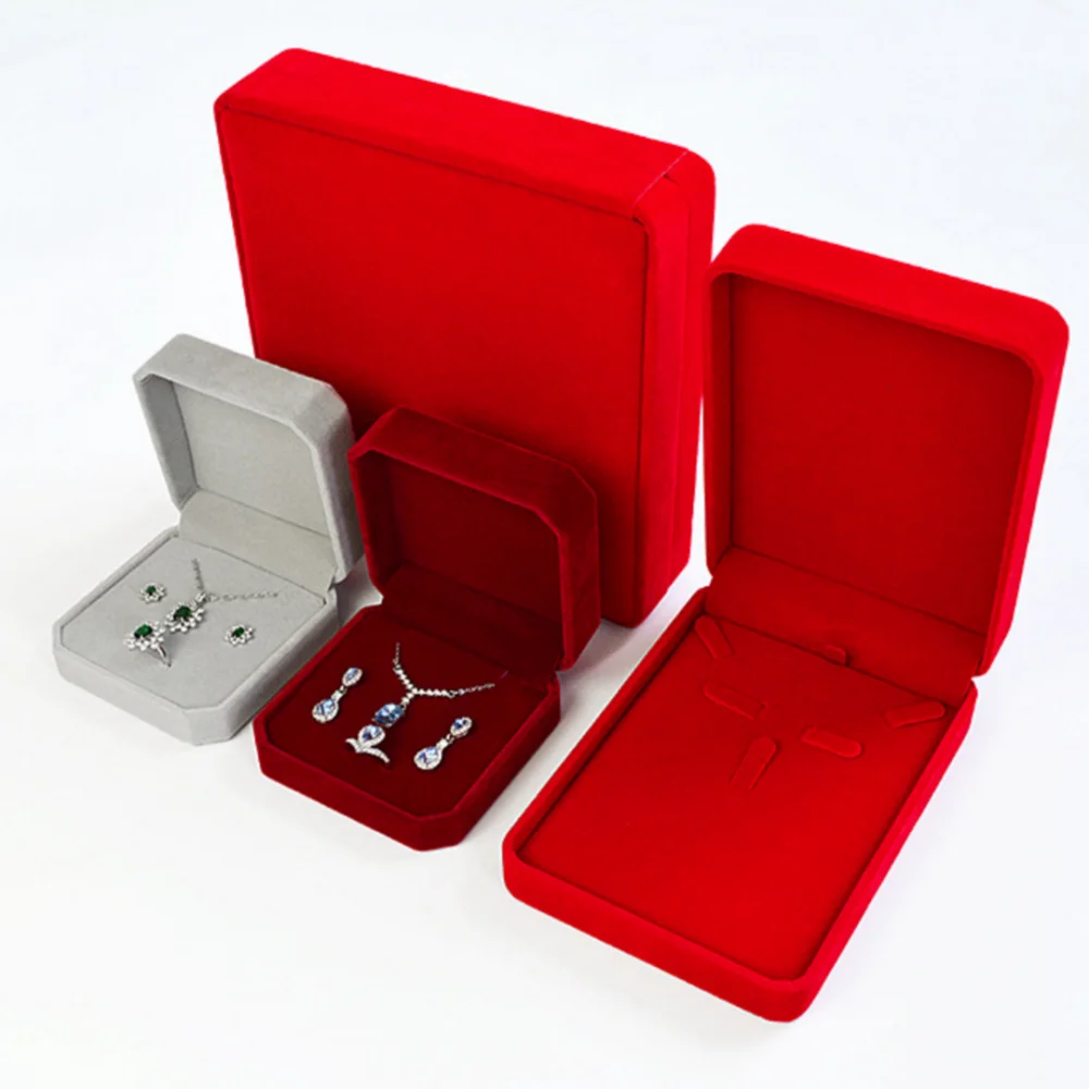 Jewelry Storage Box Beautifully Packaged Velvet Jewelry Box Gift Packaging Box  Display Holder Case For Valentine'S Day