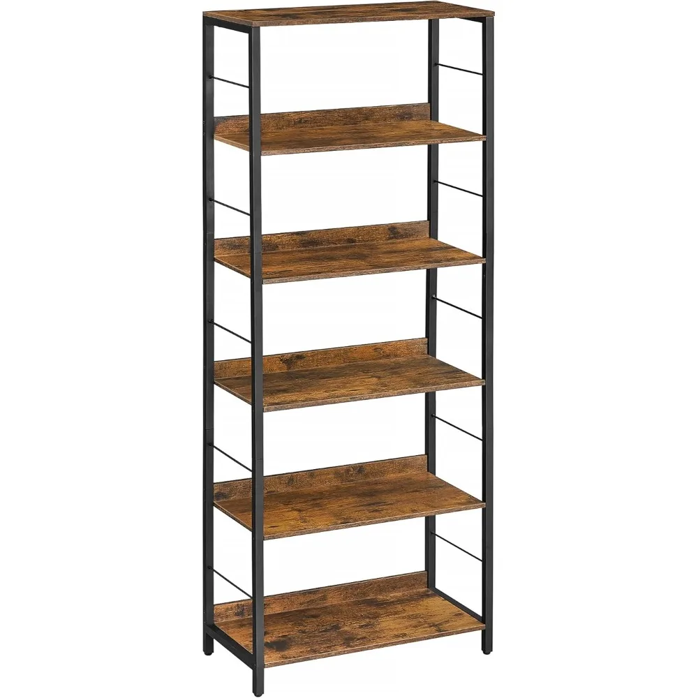 

Bookshelf, Bookcase for Office, Shelving Unit, with Back Panels, Industrial Style