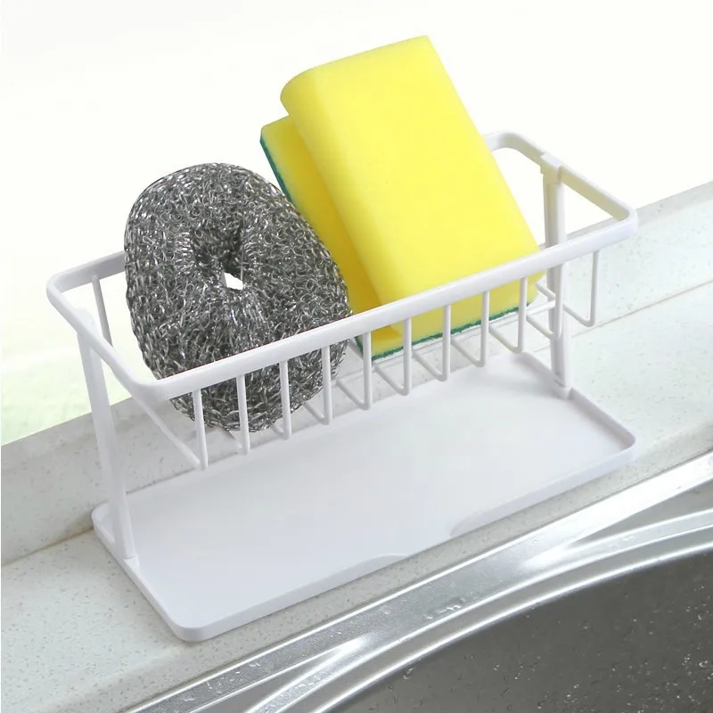 

Multifunctional Sponge Rack Drainer Kitchen Shelf Sink Rag Dishwashing Detergent Dishcloth Organiser Kitchen Storage Racks Tools