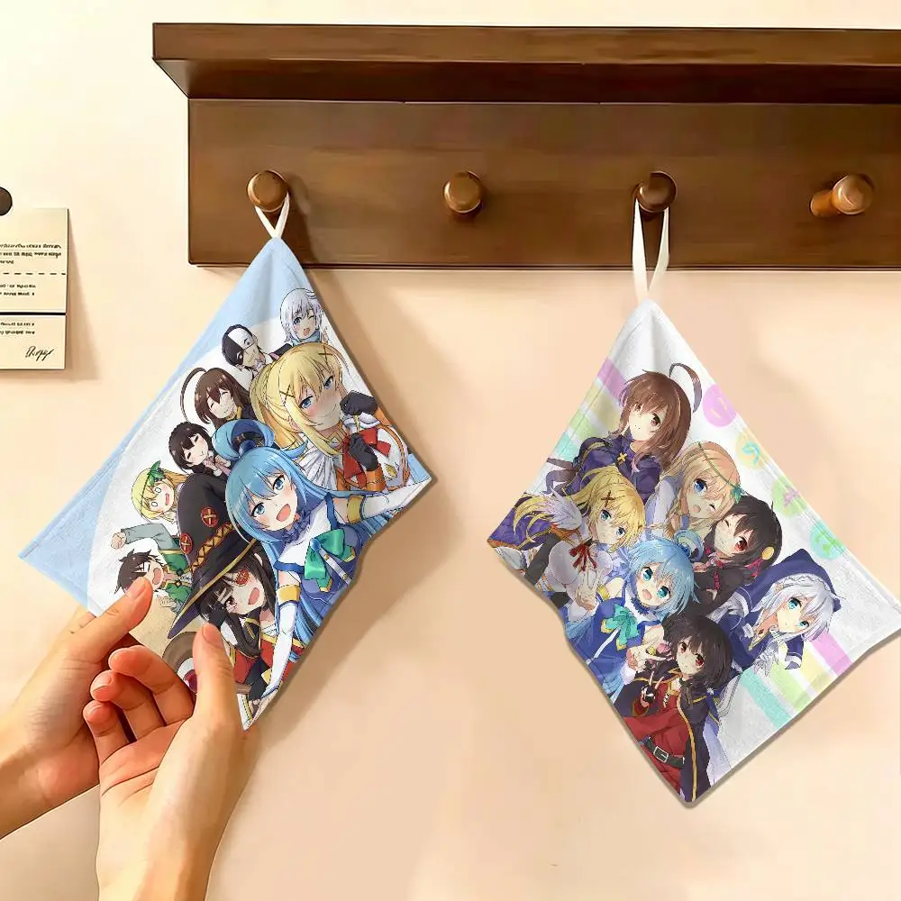 Konosuba Gods Blessing on This Wonderful World Polyester Daily Towel,Kitchen Hand Wiping Cloth, Durable for Whole House Use