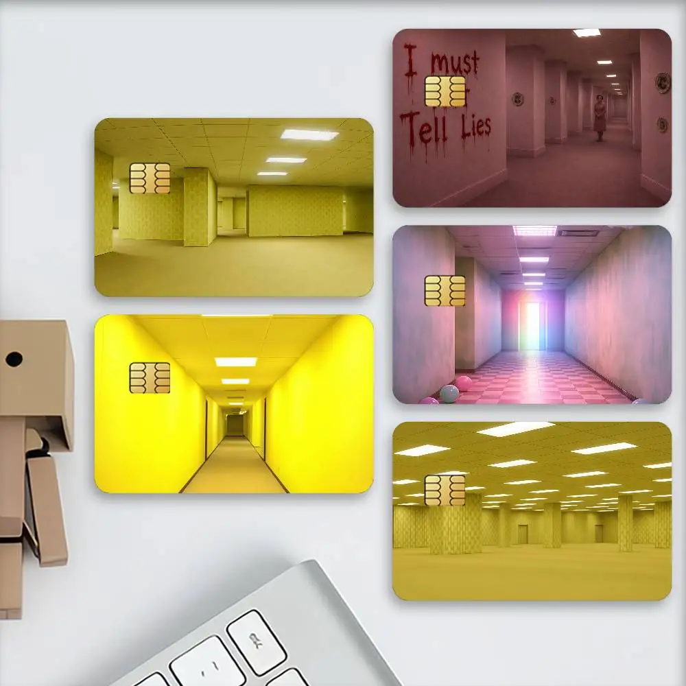The Backrooms Credit Decorative Card Stickers Suitable For Bank Cards Metro Transit Anti-scratch Gift 4PCS