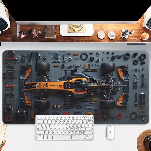 Imagen 2 del producto Piezas de carreras, alfombrilla de ratón XXL, alfombrilla para teclado de ordenador, alfombrilla para ratón, alfombrilla suave para Gamer para oficina, alfombrilla para mesa, alfombrilla de escritorio