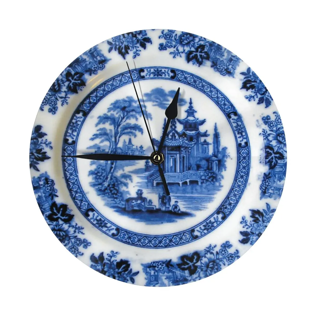 Antiguo Royal Doulton Madras patrón asiático plato de cena reloj de pared decoración de habitación reloj Vogue