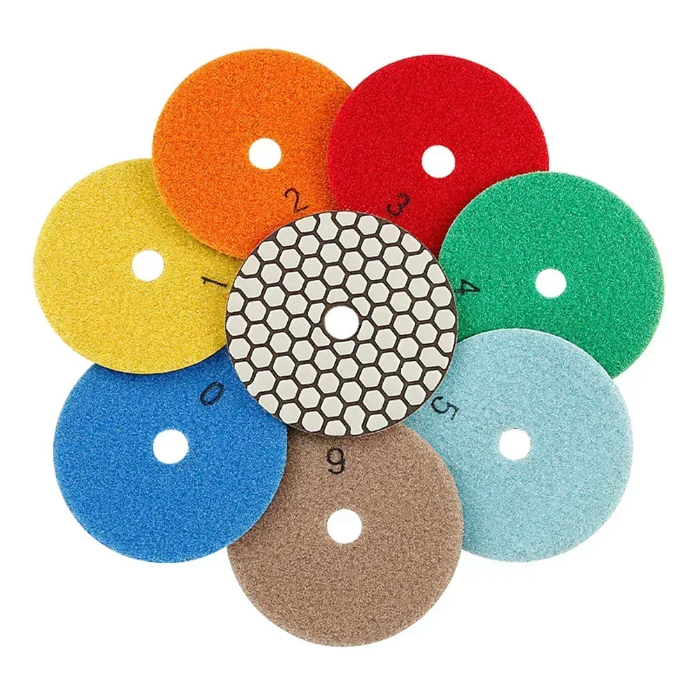 Polegada Almofada de Polimento de Diamante Uso Seco Disco de Lixa Flexível Ligação de Resina para Pedra de Mármore de Granito Moagem 503000 Grão 3