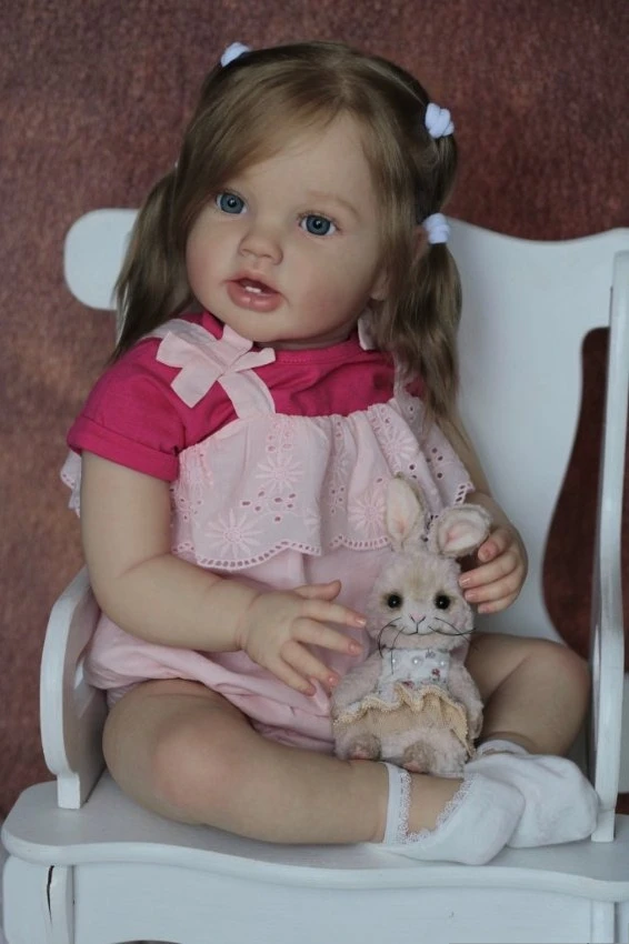 Reborn Lottie Doll Already Painted Kits/Unpainted Kit 24Inch Soft Touch Unfinished Fresh Color DIY Doll Parts With Cloth Body