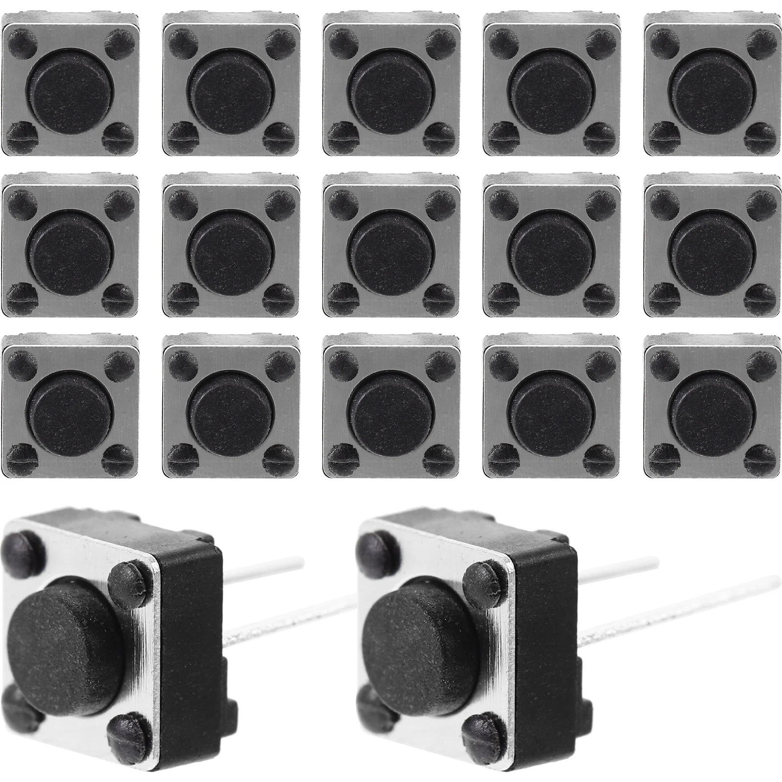 

100pcs Tactile Switch 6x6x4 3mm 5mm 7mm Button Momentary Switch Push PCB Easy Install Replacement Black Plastic