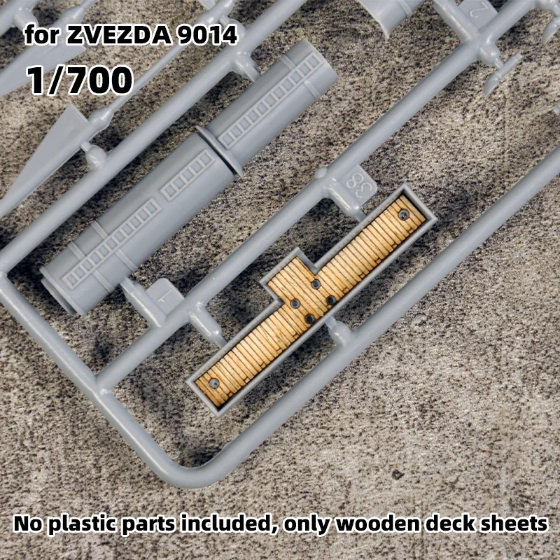 Modell-Upgrade-Teile: Lasergeschnittene Holzdeckplatte mit selbstklebender Ankerkette für 9014 Zvezda Protected Cruiser Varyag 1/350 – Detail 2