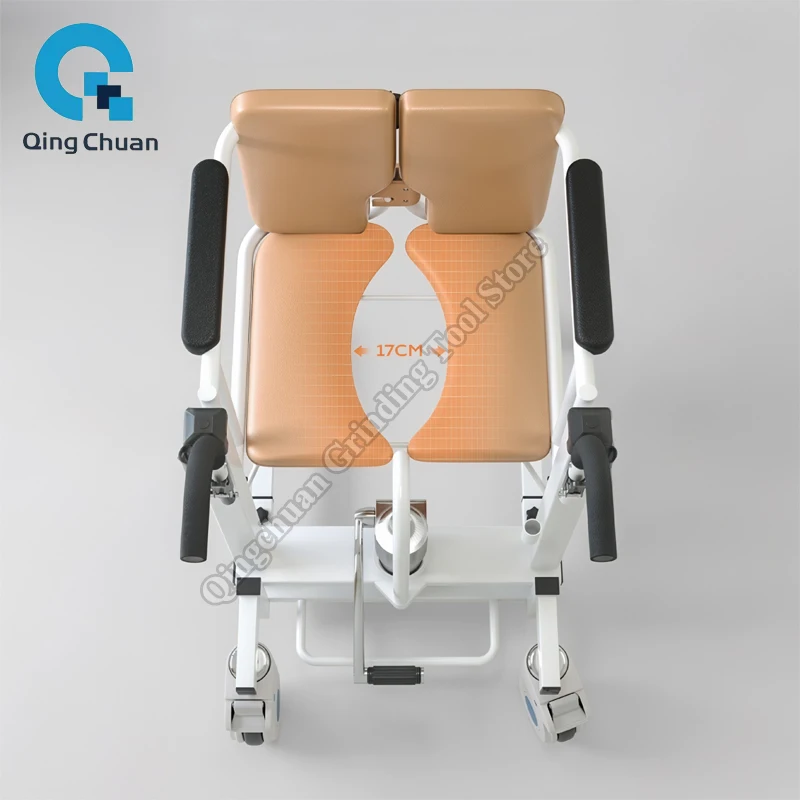 Silla Elevadora Hidráulica Multifuncional para Traslado de Personas Mayores, Silla de Ruedas con Función de Inodoro para el Cuidado de Ancianos Paralizados y Discapacitados