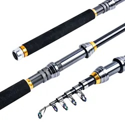 Goture 1.8M 2.1M 2.4M 2.7M Telescopic Sea Fishing Rod 6-9 Sections Carbon Fiber Pole 24T Spinning Travel Rod Carp Trout Sea Rod
