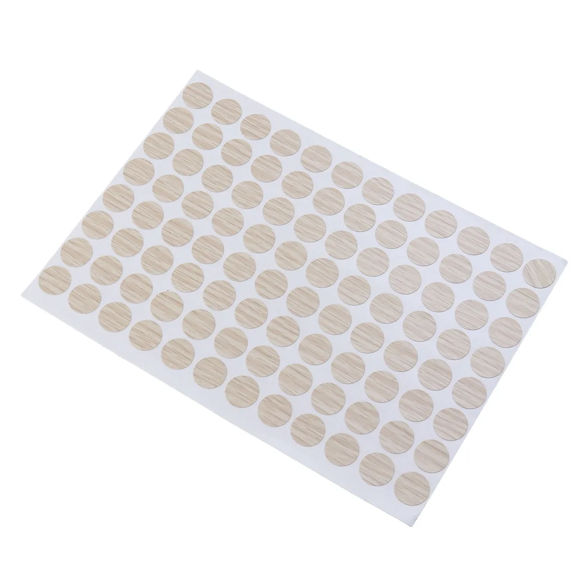 96Pcs Waterproof Screw Hole Covers Non-Slip Wood Texture Sticker for Furniture Repair Easy Apply Remove No Residue 15Mm