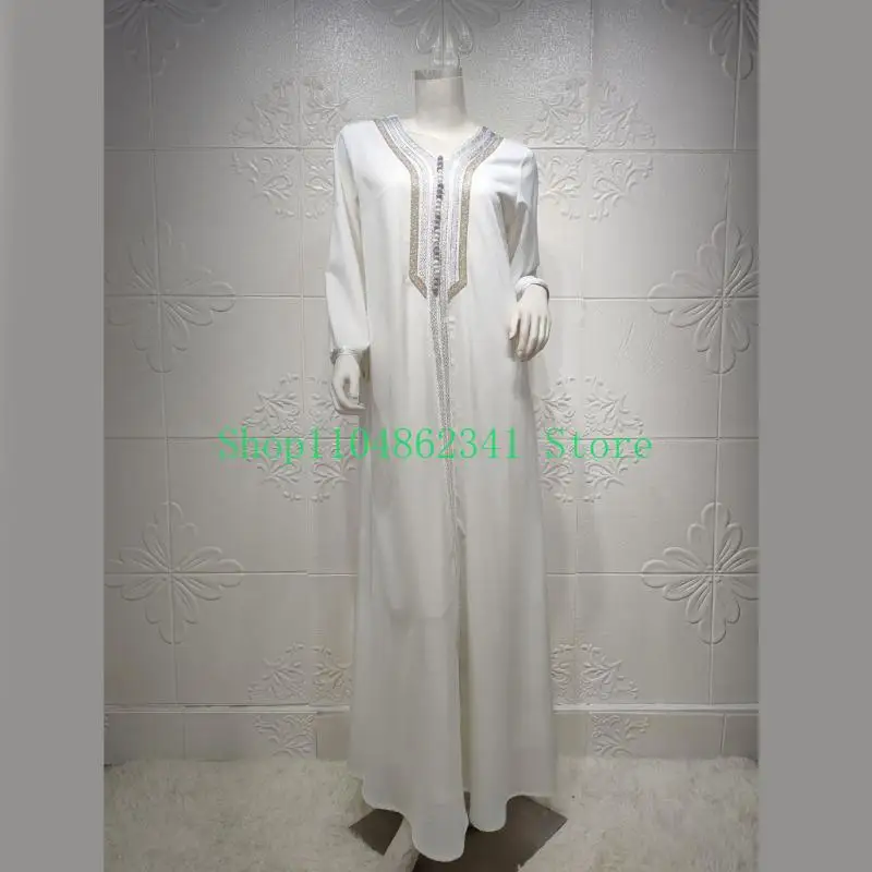 5ASD النساء المطرزات رداء لباس الإسلامية فستان الصلاة الإسلامي #2