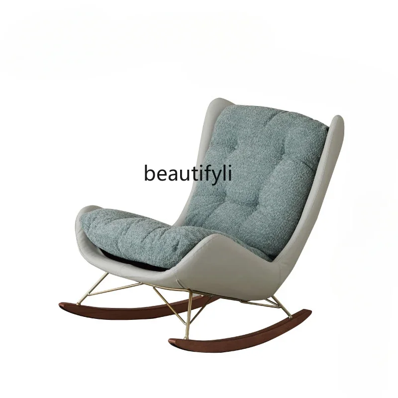 

Home Rocking Chair Adult Home Small Apartment Leisure Recliner Simple Balcony Rocking Chair Lazy Sofa living room furniture