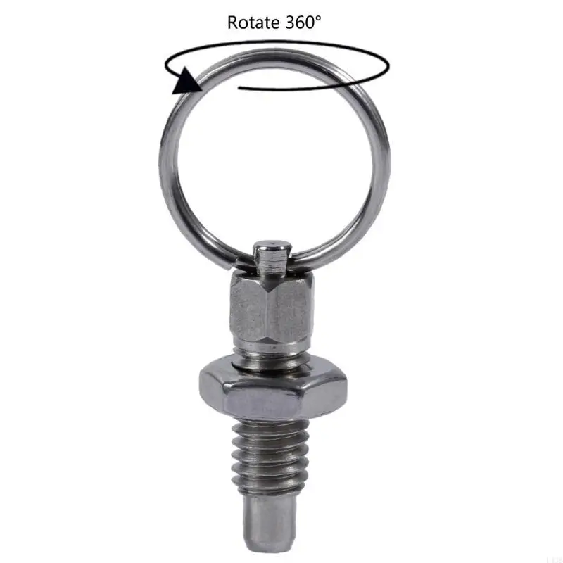 4 Pcs Non Lock-Out Knob Plunger Hand Retractable Spring Plunger with Pull Ring L43B