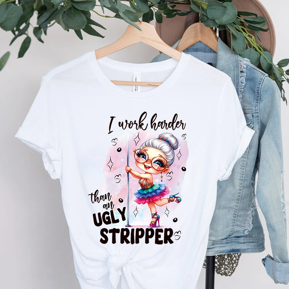 Веселая, модная, модная, с рисунком бабушки, теплопередающая наклейка, сделай сам, теплопередающая наклейка