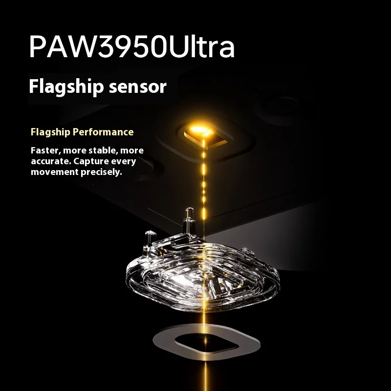 ATK A9 Ultimate Mouse لاسلكي خفيف الوزن بثلاثة أوضاع PAW3950 53g ماوس ألعاب رياضي إلكتروني مريح للكمبيوتر هدية ملحقات مخصصة