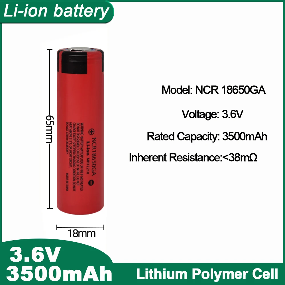 3.6V 3500mAh18650 Li-ion Lithium Battery For Lashlight Headlight Walkie-talkie Drone Flashlight RC Toy Scooter LED Torch