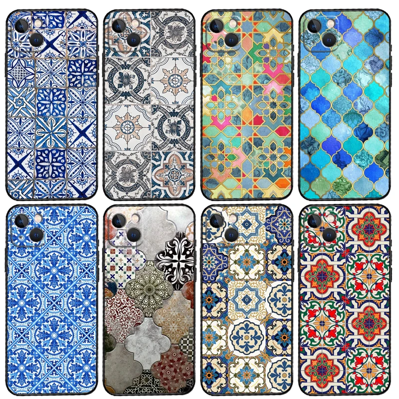 Moroccan Tiles Pattern Case For Samsung Galaxy M16 M36 M56 M33 M53 M13 M12 M32 M52 M20 M15 M55 M31 M14 M35 M34 M54