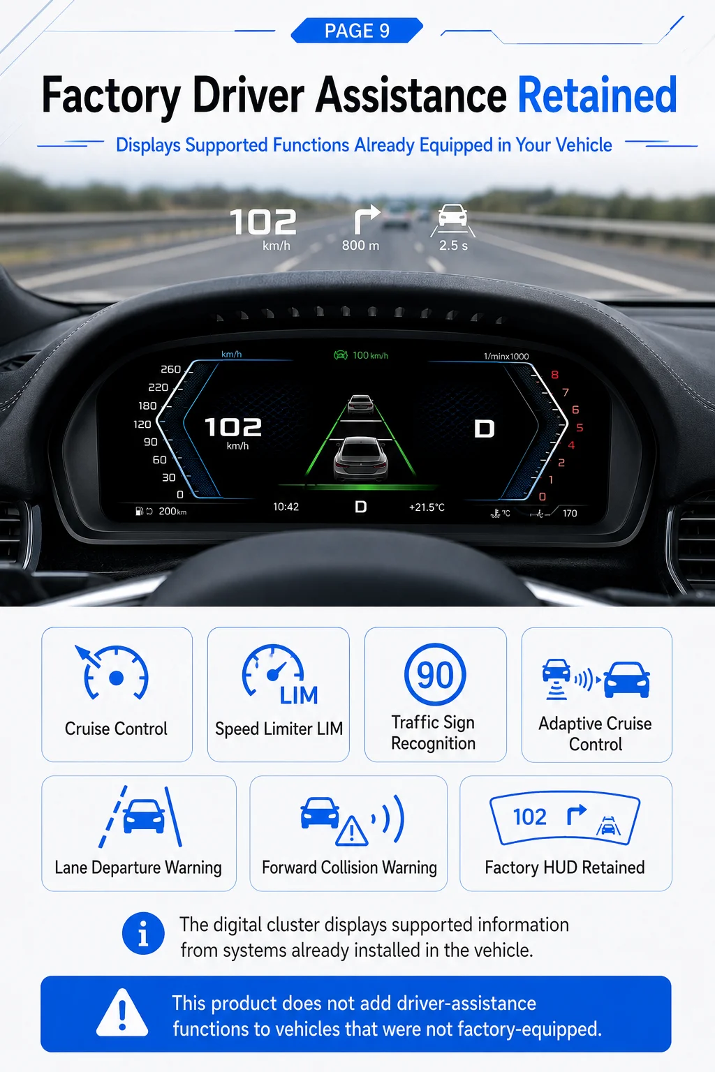 AUTOTOP 11" Digitales Kombiinstrument Virtuelles Cockpit für BMW 3er E90 E91 E92 E93 Coupé Touring Limousine Cabrio 2004-2013, Kabelloses CarPlay Android Auto, HDMI-Ausgang, 1920x720 Linux-Bildschirm, 8 UI-Themen, Originalkilometerstand-Synchronisation, Benzin Diesel, LHD RHD – Detail 9