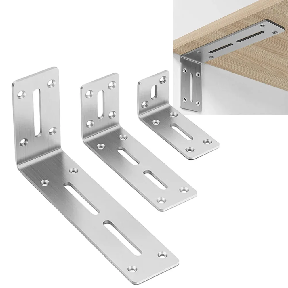 

Door Cabinet Bracket Corner Bracket Door Support Furniture Reinforcement 60*120mm Indoor Use Outdoor Use Pre-drilled Holes