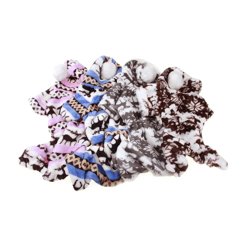 

Coral Fleece Dog Pet Clothes Deerlet Printed Four Legs Costume Pink S Warm Stylish Easy to Wear Outdoor Activities