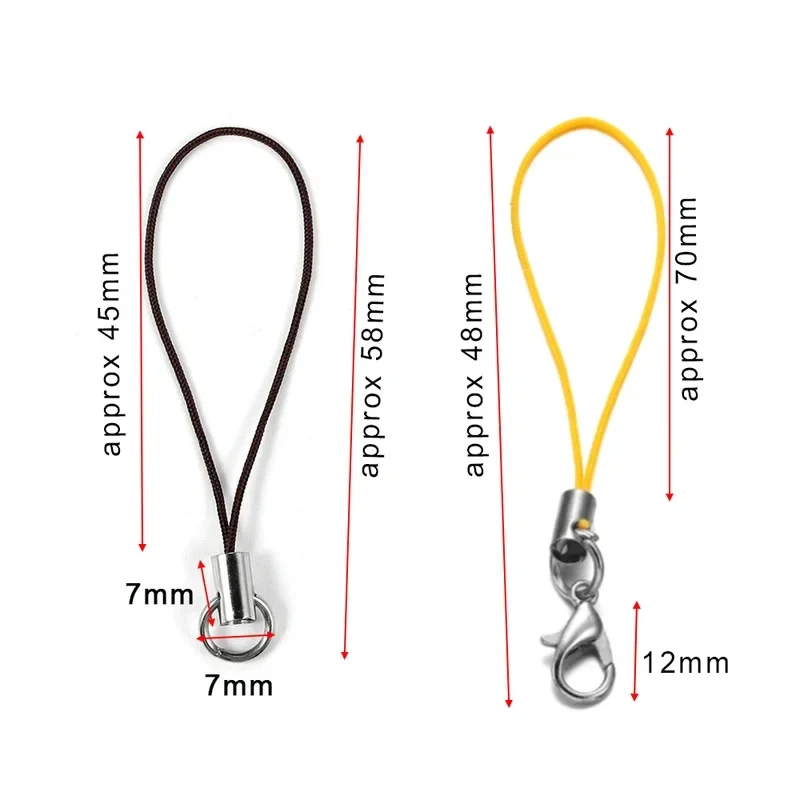 50/100pcs Wire Cord Mobile Phone Craft Pendant Lanyard DIY Handmade Materials Key Ring DIY Toys Pendant Clips Lanyard Accessorie