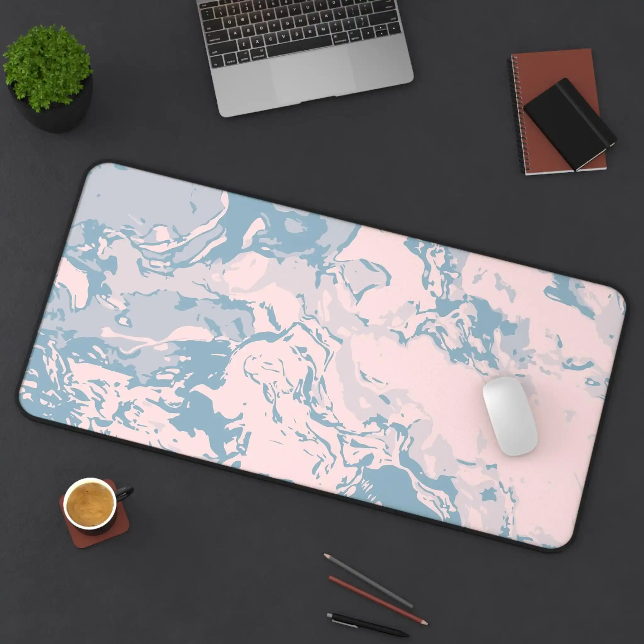 

Marble Pattern Mousepad, Office Space Decoration, Gaming Desk Accessory, Computer Desk Absorbent Mat, Workstation Desk Protector