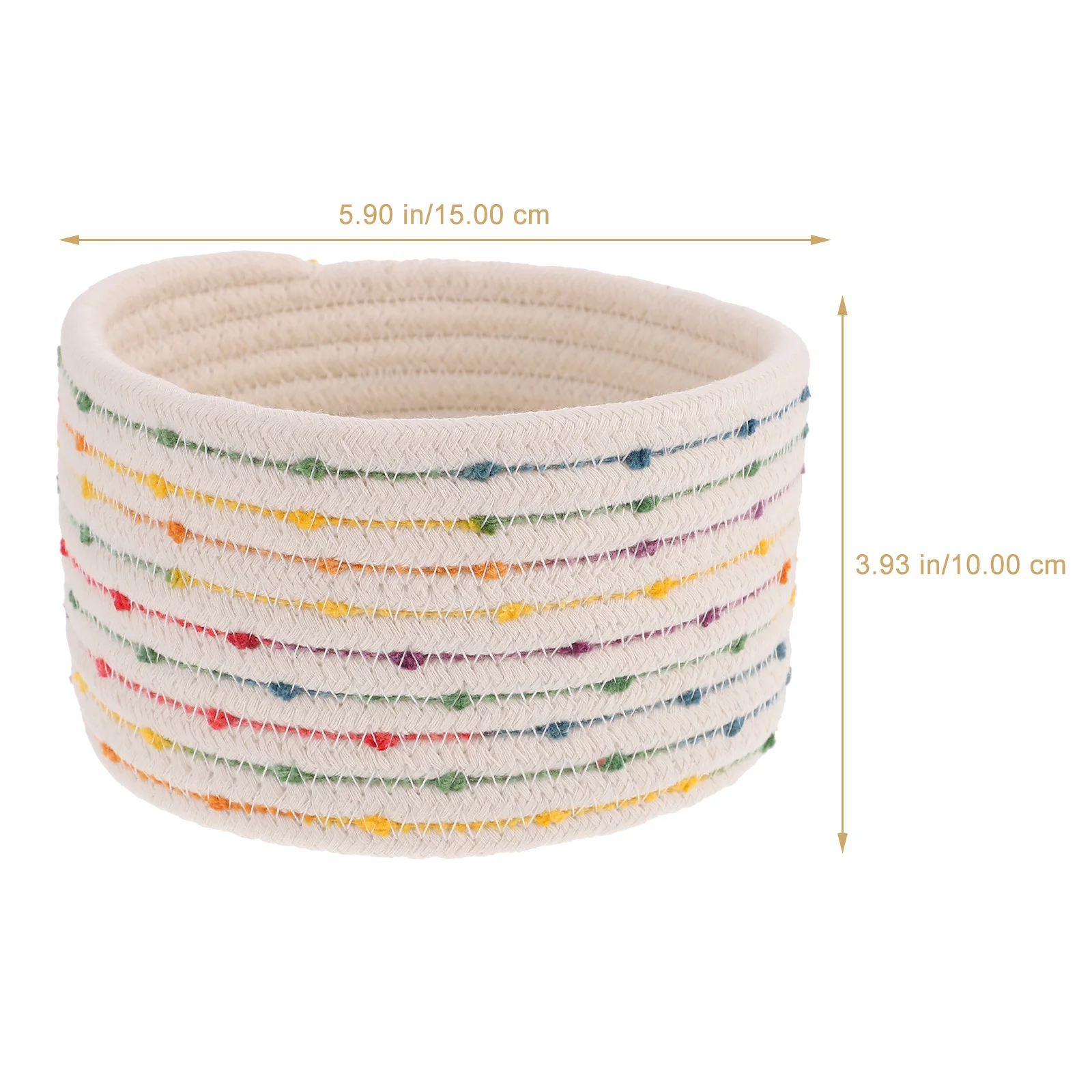 

Cotton Rope Storage Basket Woven Decorative Multi- Office Desk Organizer Household Supply Nordic Style