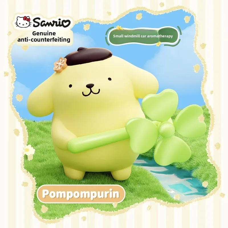 

Cute Sanrio cartoon character My Melody Kawaii Purin car windmill aromatherapy ornaments creative car fragrance fresh air