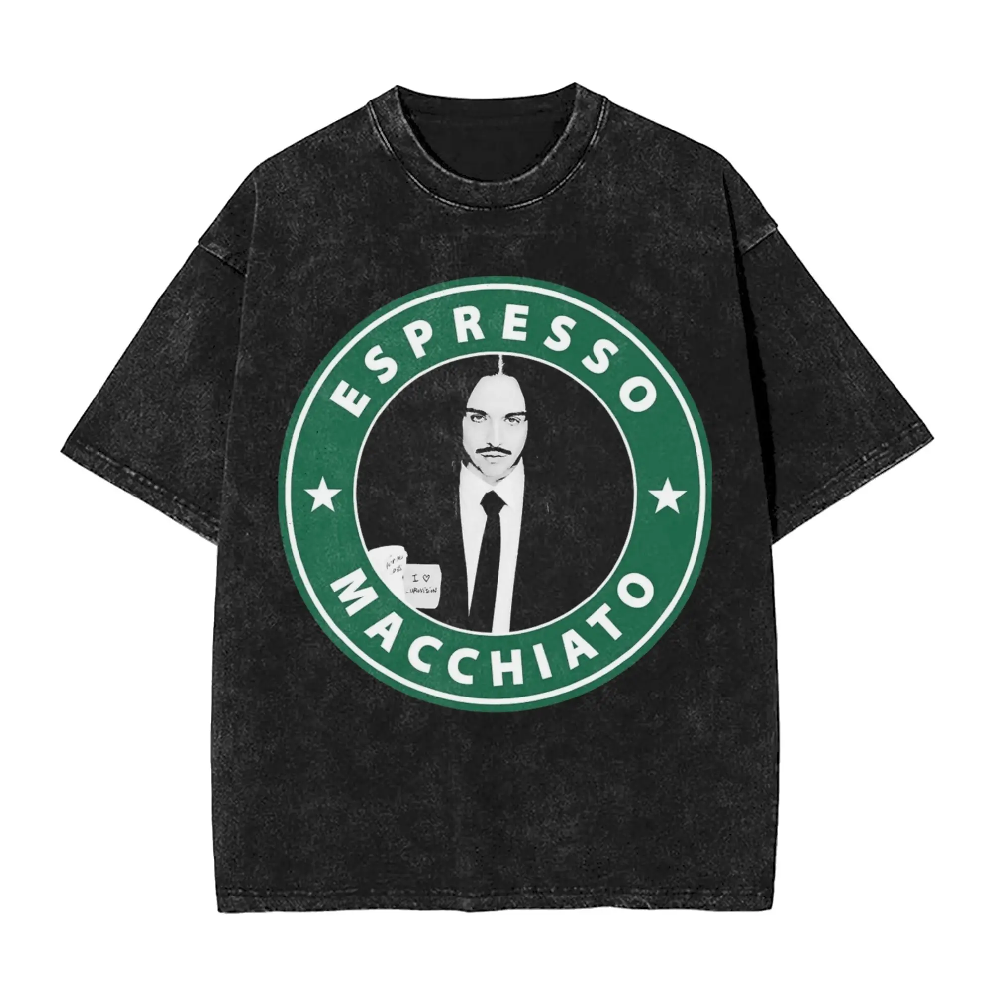 

Tommy Cash Espresso Macchiato Eurovisions 2025 Эстония, стираная футболка, уличная одежда для мужчин и женщин, свободные футболки с коротким рукавом