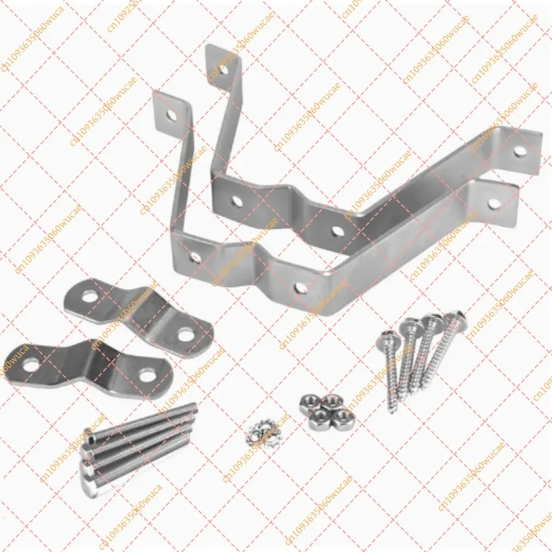 YFHeavy Duty Adjustable Wall Mount Bracket Antenna Mast Pole Holder Clamp Kit for TV Satellite Radio Signal Fixing Hardware