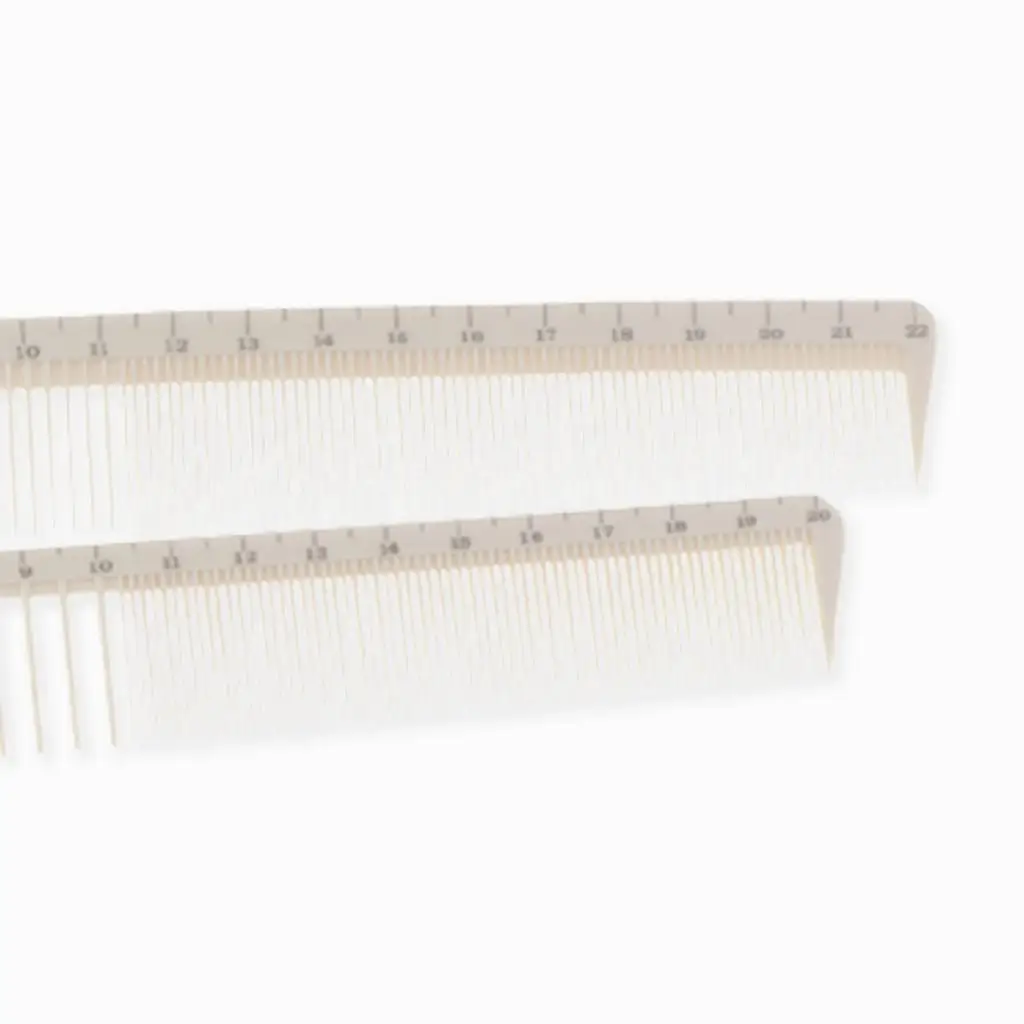 Resin Hair Cutting Combs with Scale Two Piece Professional Barber Styling Tool Set for Salon Use