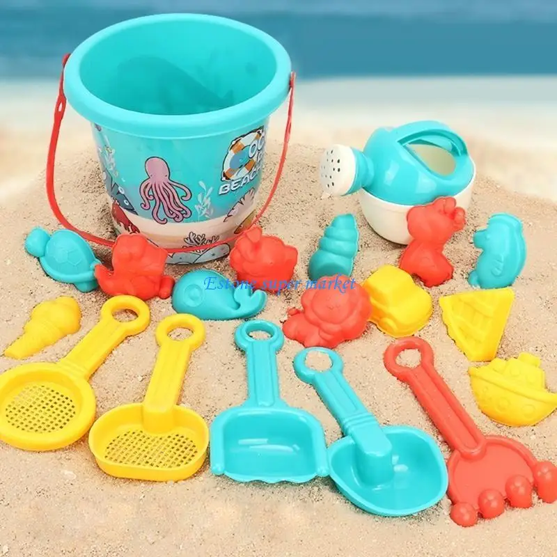 Jouet château plage 090B, seau, moule sculpture sable, cadeau vacances pour enfant, jouet d'eau en plein air