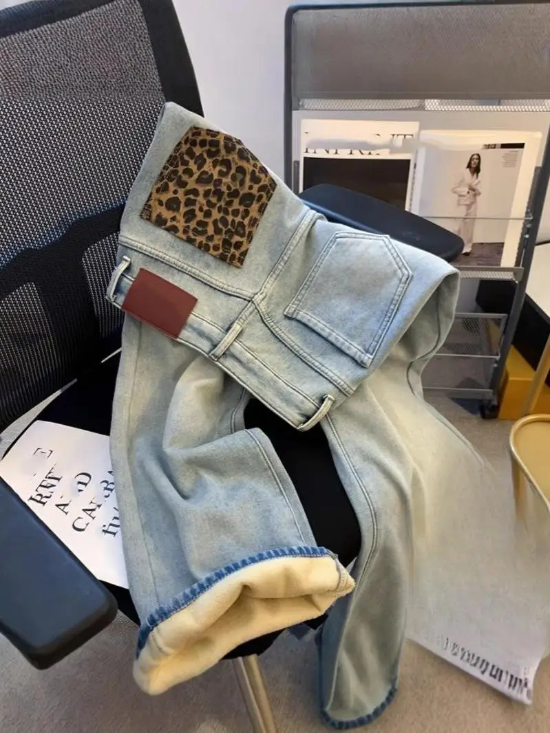 

Широкие брюки, льняные женские зимние теплые брюки, свободная посадка, элегантные женские брюки высокого качества, офисные, на флисовой подкладке, плюшевые, уютные, тяжелые