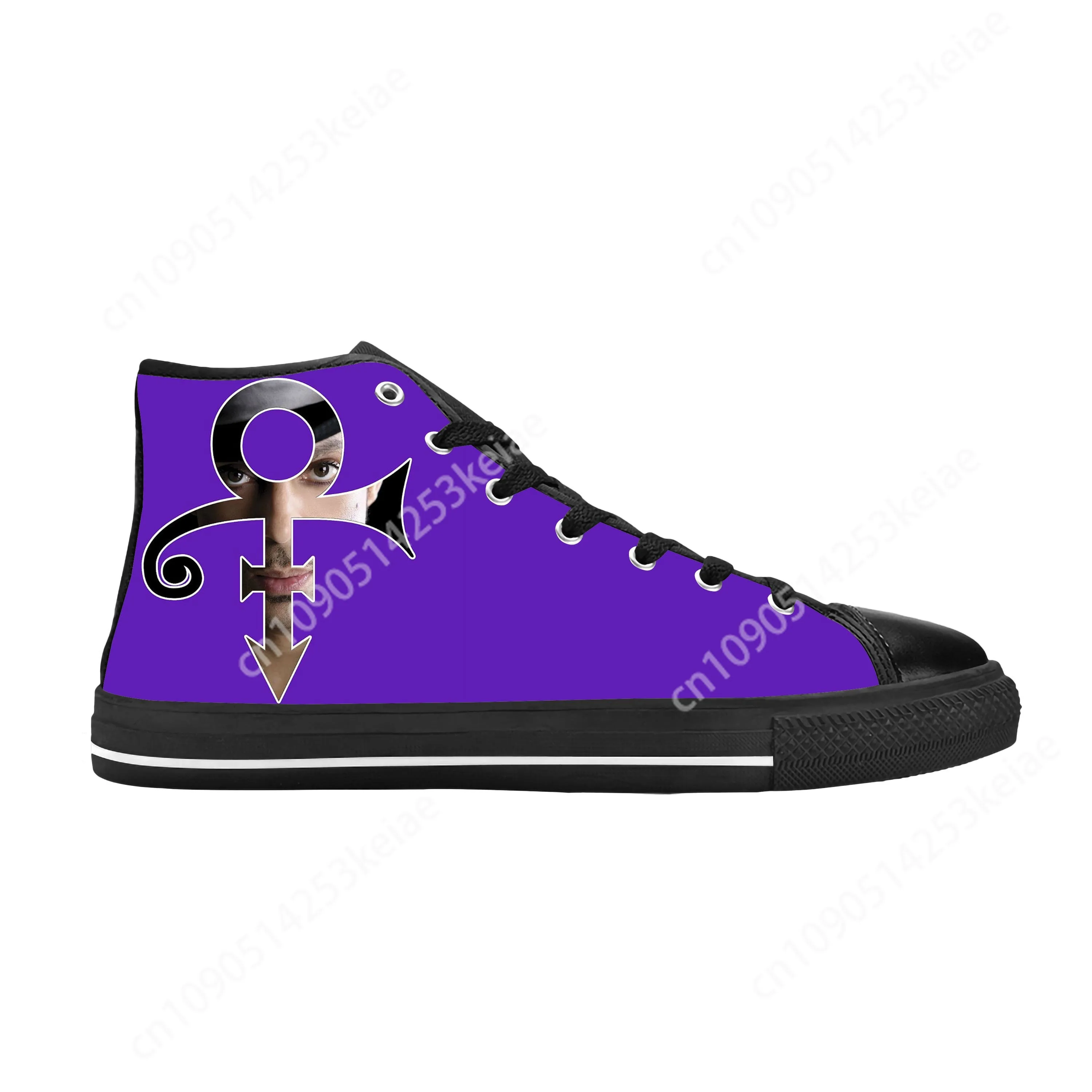 Prince Rogers Nelson Purple Rain Love Symbol Cool Casual Cloth Shoes High Top Comfortable Breathable 3D Print Men Women Sneakers