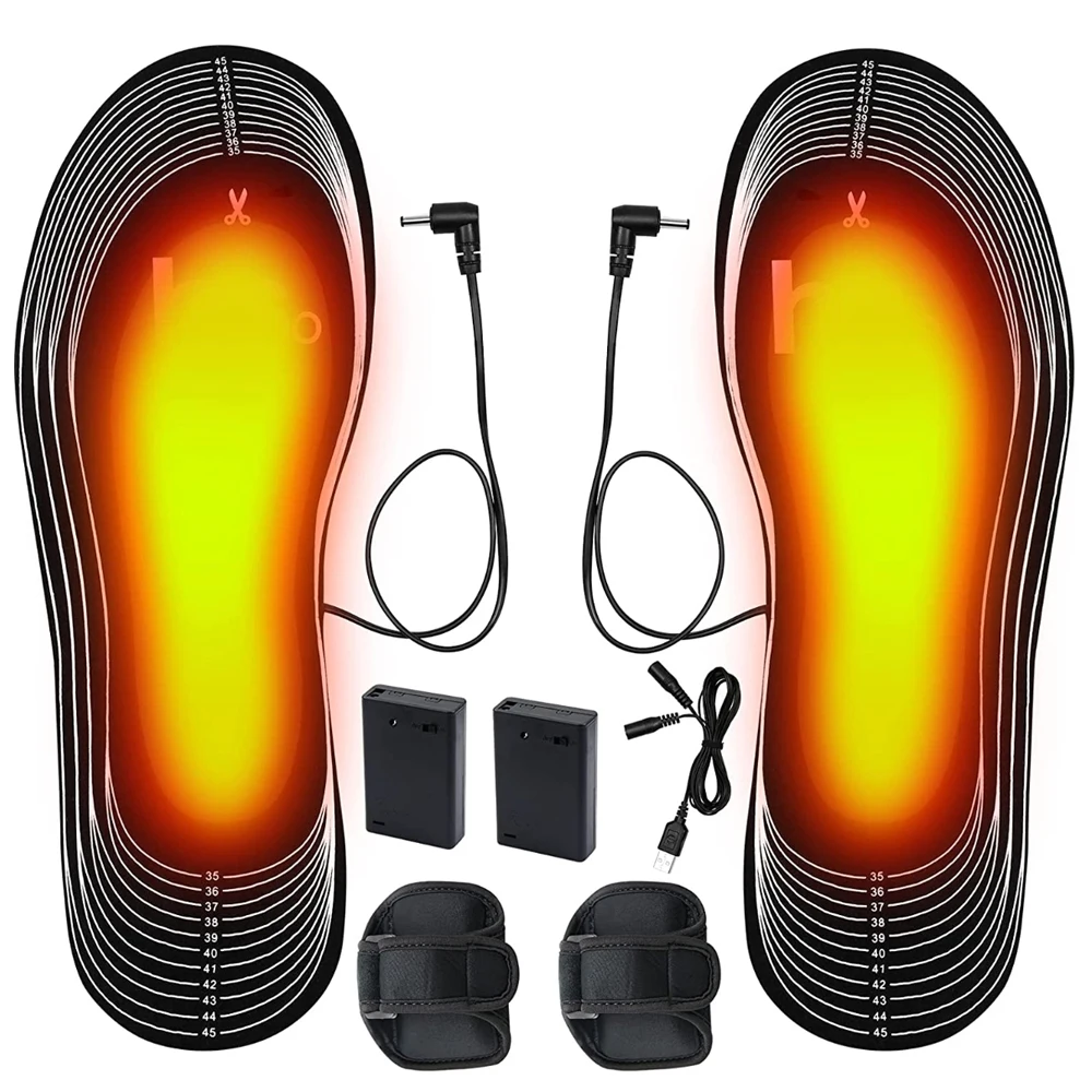 Elektrisch beheizte Einlegesohlen für Schuhe Batterie elektrische Heizung Schuhsohle Winter füße warmes Socken polster wasch bar warme Thermo-Einlegesohlen – Detail 17